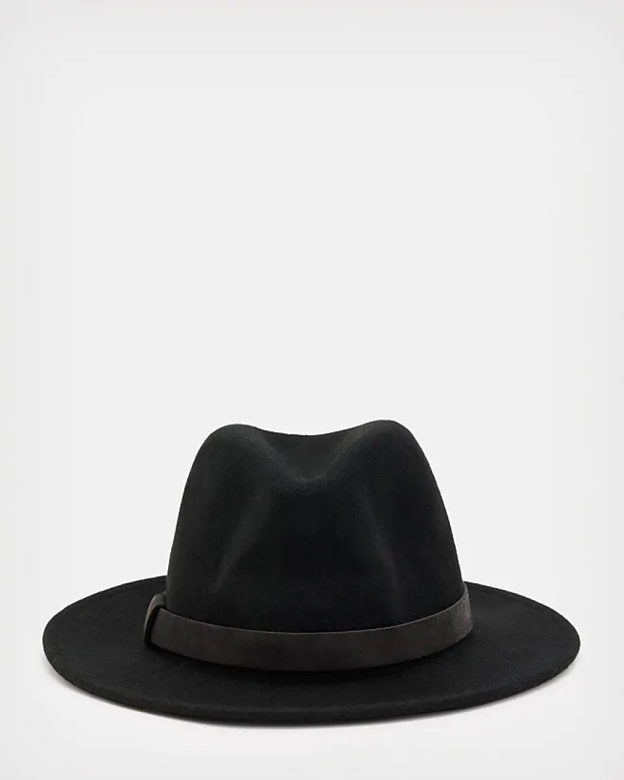 Uomini Paul Smith Cappelli | Cappello Fedora In Lana A Tesa Larga Bronson