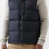 Uomini Moncler Gilet | Gilet Trapuntato In Fibra Riciclata Con Logo Ricamato - Uomo - Nero