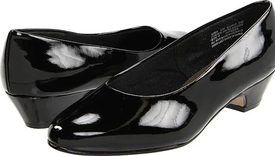 Donne Prada Scarpe Di Pelle | Scarpe Con Tacco Da 1-2 Pollici Da Donna Angel Ii (Vernice Nera).