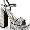 Donne Riforma Scarpe Con Plateau | Sandalo Con Plateau In Cristallo Catriona In Argento A Nordstrom, Taglia 11