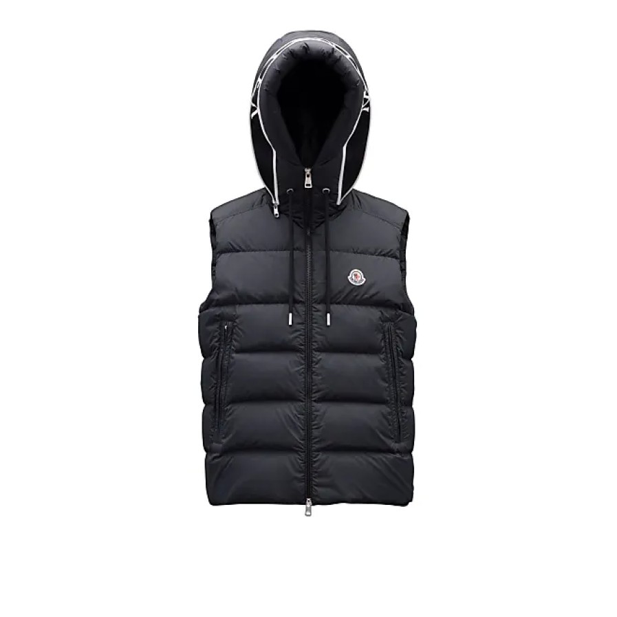 Uomini Moncler Gilet | Gilet In Piumino Cardamine Nero Taglia 6