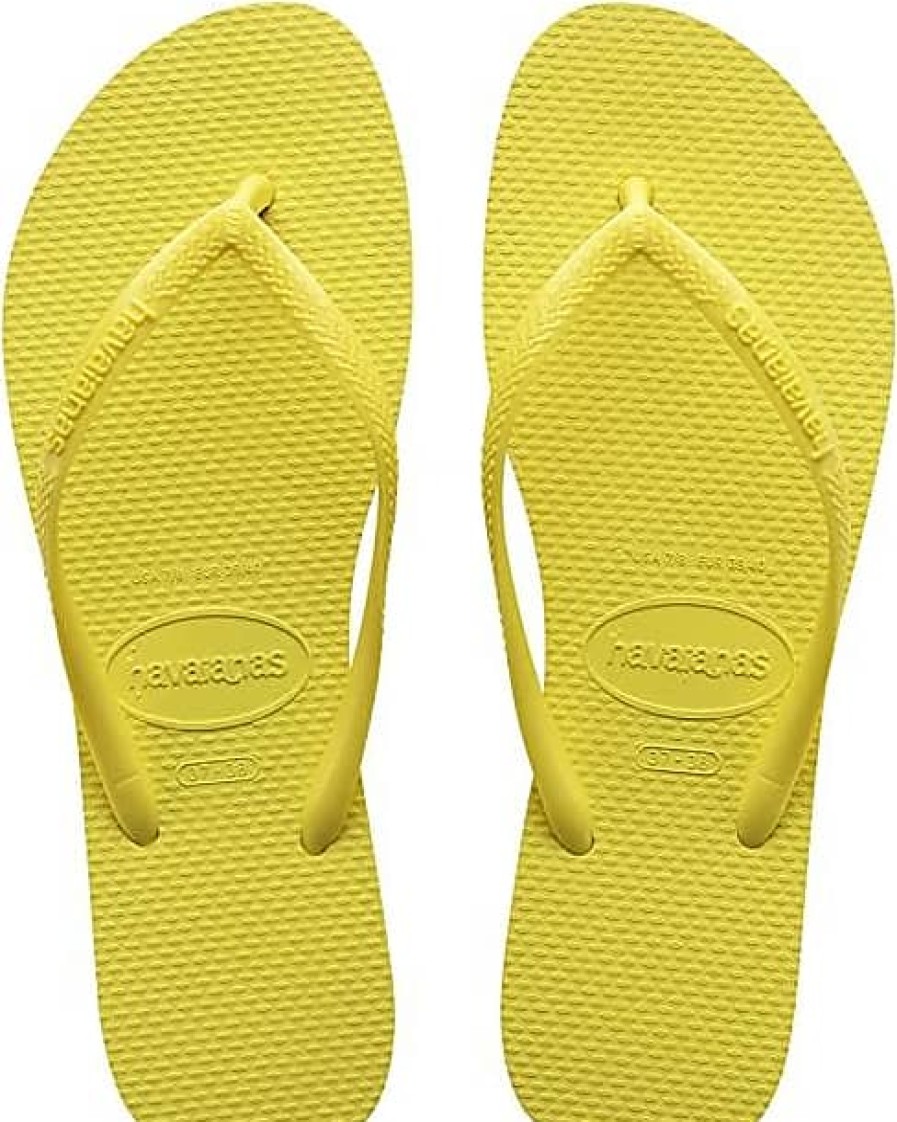 Donne Havaianas Infradito | Sandali Infradito Sottili Da Donna (Pixel Giallo).