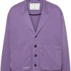 Donne Emporio Armani Abiti | Blazer Monopetto Kensington - Unisex - Cotone - S - Viola