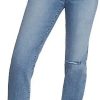 Donne Madre Jeans | Jeans A Gamba Dritta A Vita Media Serene In Blu Dolce A Nordstrom, Taglia 34