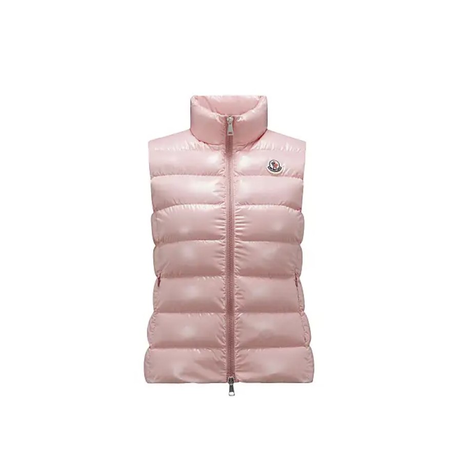 Donne Moncler Gilet | Gilet In Piumino Ghany Rosa Taglia 0