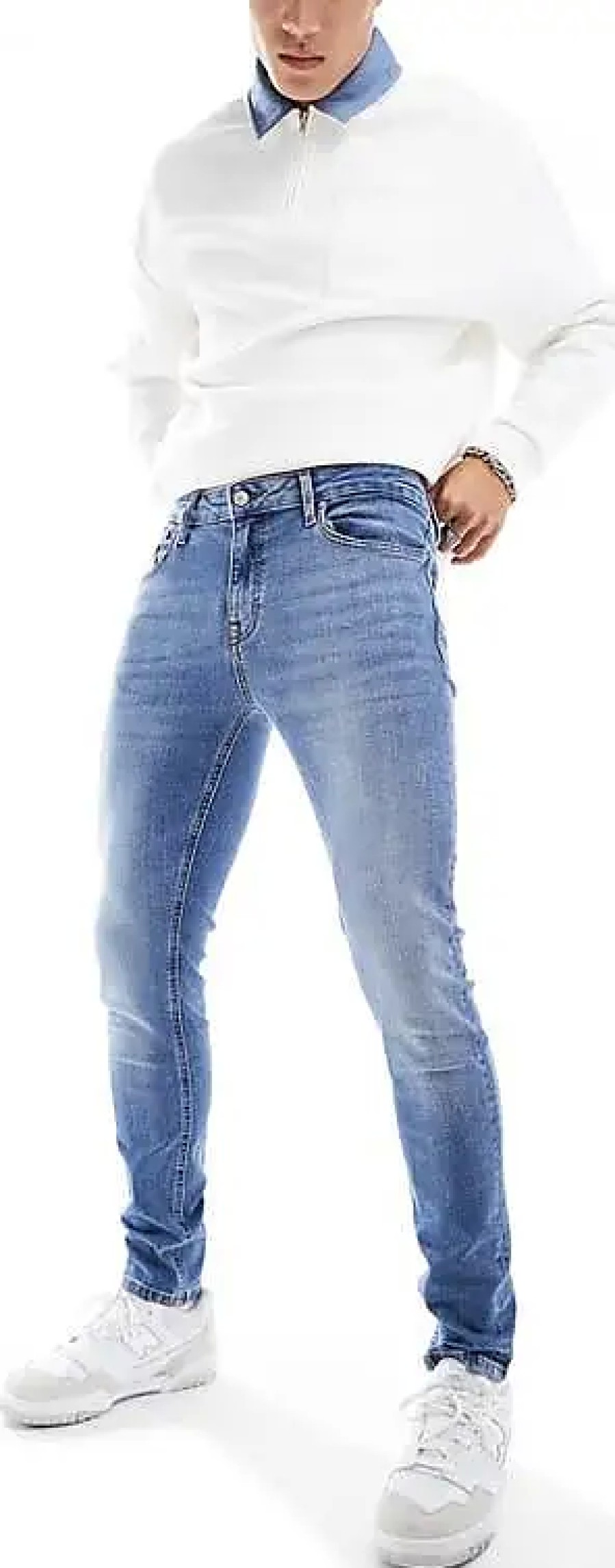 Uomini Paige Jeans | Jeans Skinny Elasticizzati In Azzurro A Nordstrom, Taglia 36 X 34