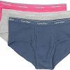 Uomini Alo Yoga Biancheria Intima | Confezione Da 3 Slip Classici In Cotone (Rossetto Ciliegia/Grigio Erica/Bordo Blu) Biancheria Intima Da Uomo