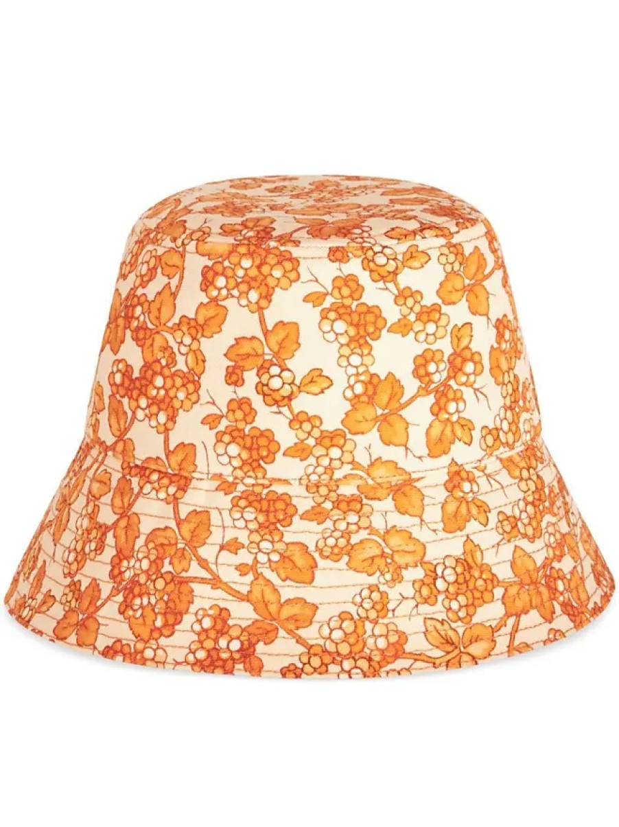 Uomini polo Ralph Lauren Cappelli | Cappello Da Pescatore Con Stampa Bacche - Donna - Cotone/Viscosa/Acetato - S - Arancione