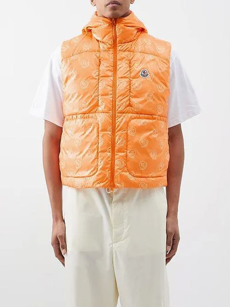 Uomini polo Ralph Lauren Gilet | Piumino Con Cappuccio E Stampa Del Logo Alkarab - Uomo - Arancione