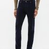 Uomini Séfr Pantaloni | Pantaloni Bard In Velluto A Coste Misto Cotone Con Gamba Slim - Uomo - Nero