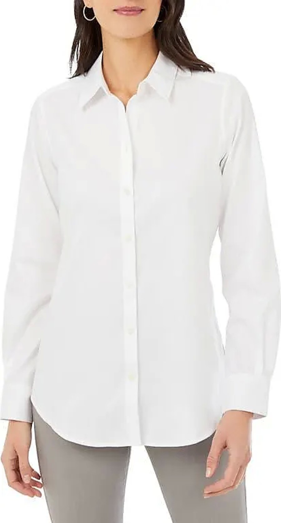 Donne Paul Smith Camicie | Camicia Abbottonata In Twill Mary Calvary Bianca A Nordstrom, Taglia 18