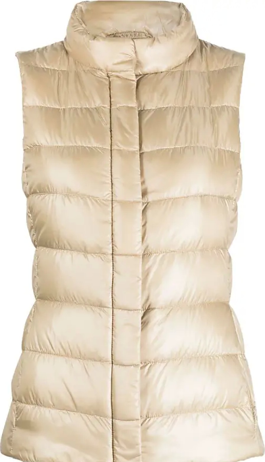 Donne Palm Angels x Moncler Gilet | Gilet Trapuntato Imbottito Giulia - Donna - Piuma D'Oca/Poliammide/Poliammide/Piuma D'Oca - 40 - Neutri