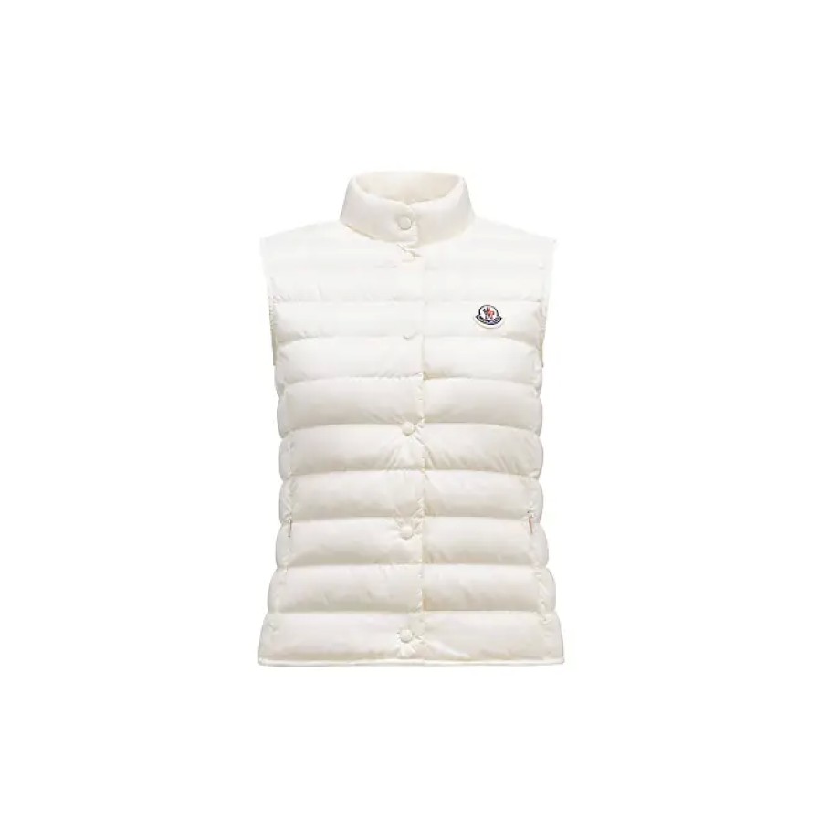 Donne Moncler Gilet | Gilet In Piumino Liane Bianco Taglia 6