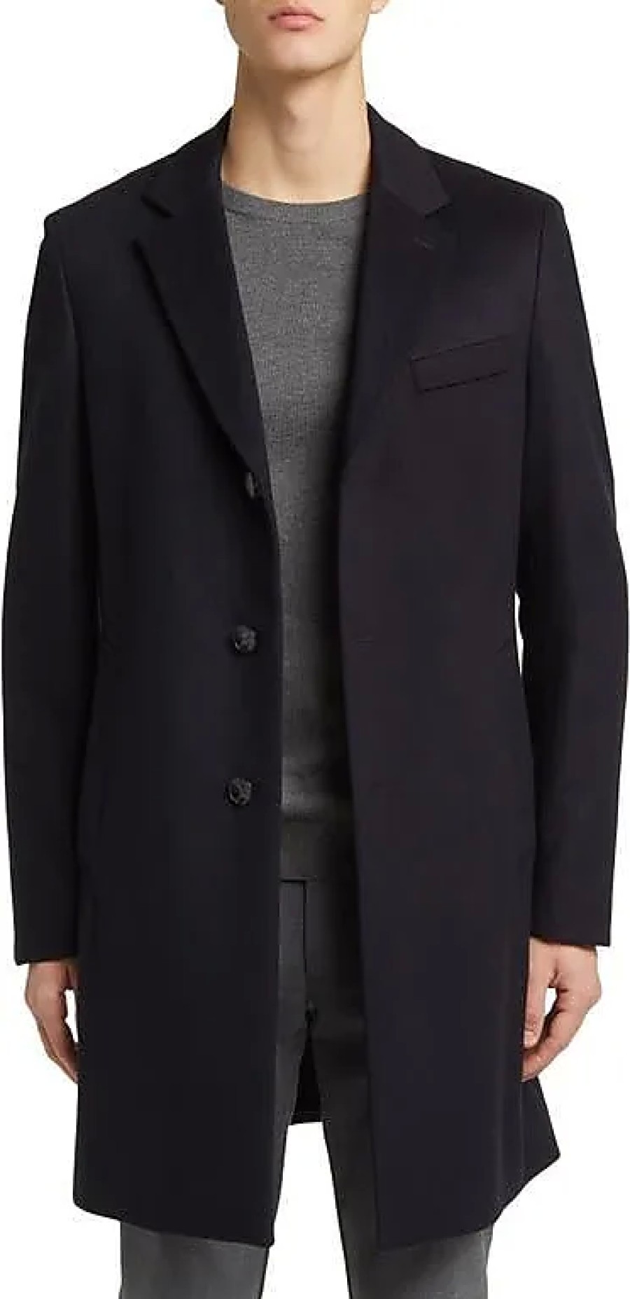 Uomini La parete nord Cappotti | Cappotto Hyde In Misto Lana Lungo In Blu Scuro A Nordstrom, Taglia 36