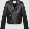 Donne Junya Watanabe Giacche | Fodera In Agnello Da Donna: Giacca Da Motociclista In Pelle Per La Primavera/Estate, Taglia Donna-Giacche E Blazer-Xl, Colore Nero/Nero