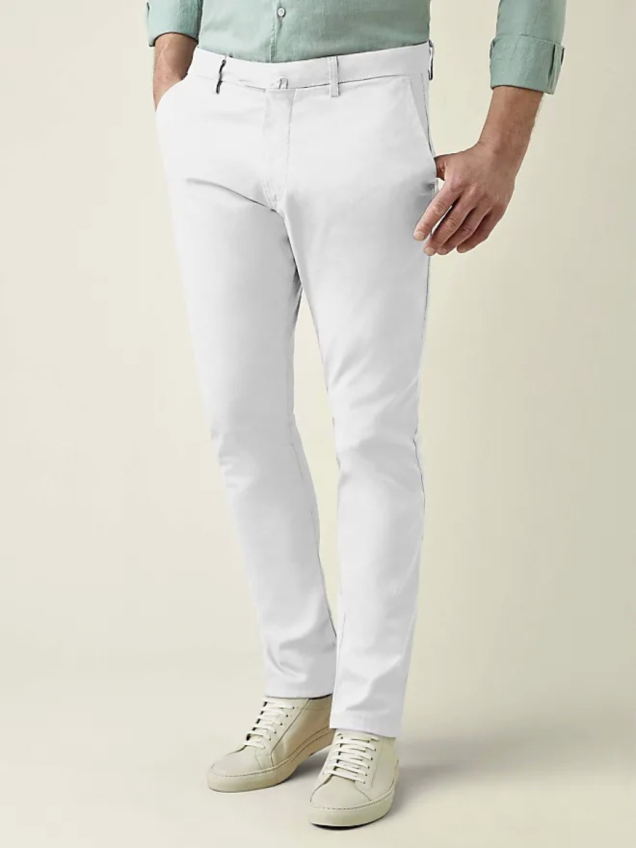 Uomini polo Ralph Lauren Pantaloni | Chino Bianchi In Cotone Leggero