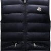 Uomini Moncler Gilet | Gilet In Piumino Gui Blu Taglia 0