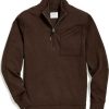 Uomini Barbour Maglioni | Pullover Con Mezza Zip A Doppia Maglia Color Cioccolato Presso Nordstrom, Taglia Xx-Large