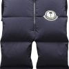 Donne Moncler Gilet | Gilet Imbottito In Piuma Con Inserto Blu. Taglia Unica