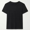 Donne Burberry Magliette | T-Shirt In Jersey Elasticizzato Fedras - Nero - X Small, Small, Medium, Large, X Large