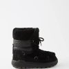 Donne Moonboot Stivali | Stivali Chamonix 3 In Pelle Scamosciata E Shearling - Donna - Neri