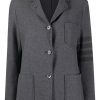 Donne Burberry Abiti | Giacca A Sacco In Twill A Righe Con 4 Barre - Donna - Cotone - 36 - Grigio