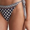 Donne Boden Costumi Da Bagno | Zana - Slip Bikini Annodabili A Pois Blu Scuro/Bianco, Taglia Us 10