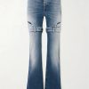 Donne Madre Jeans | Jeans Bootcut A Vita Bassa Rovesciati - Blu - 24,25,26,27,28,29