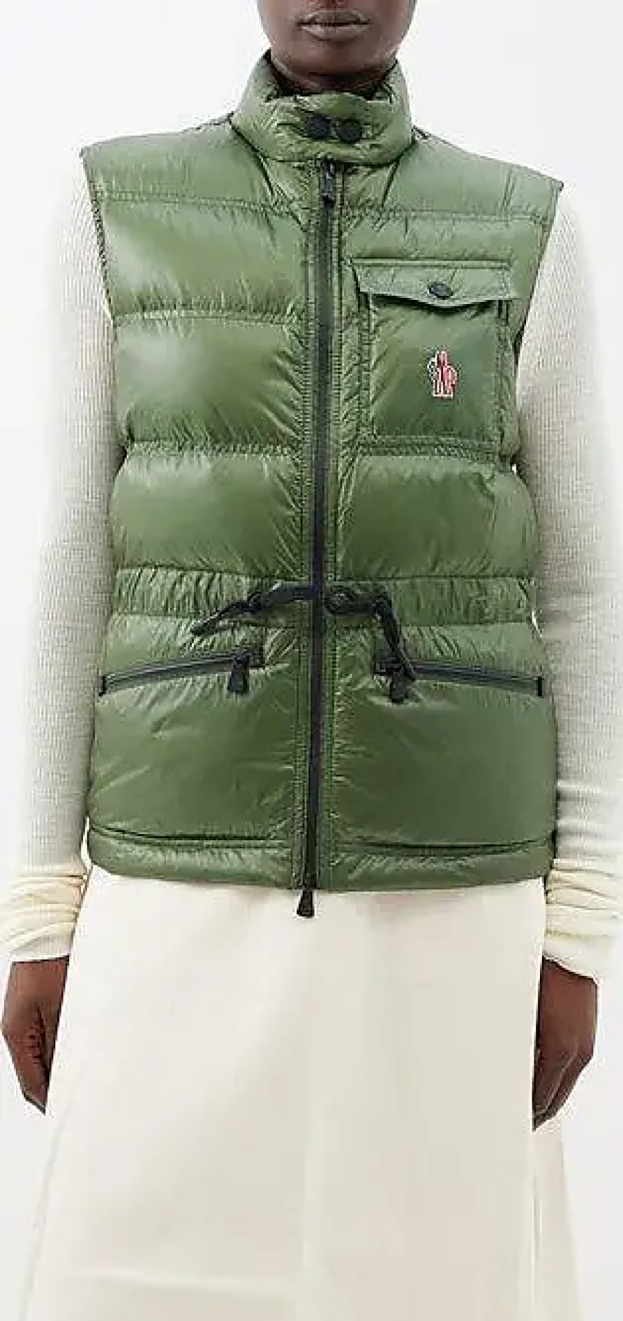 Uomini polo Ralph Lauren Gilet | Gilet Ripstop Imbottito In Piuma Arolles - Donna - Oliva