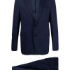 Donne Dunhill Abiti | Abito Monopetto In Misto Lana - Uomo - Spandex/Elastan/Lana/Viscosa - 56 - Blu