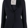 Donne isola fluviale Abiti | Blazer Slim Monopetto - Donna - Poliestere/Spandex/Elastan/Viscosa/Viscosa/Pbt Elite - 46 - Nero