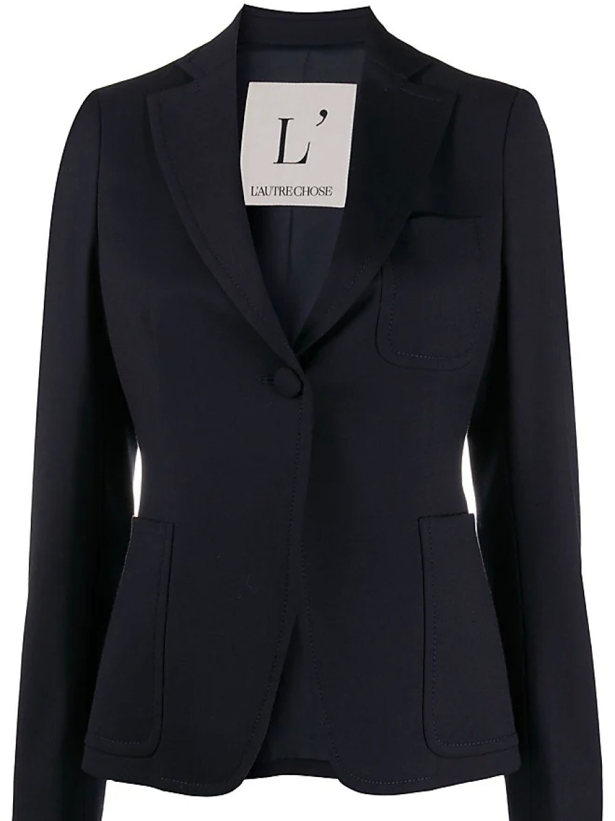 Donne isola fluviale Abiti | Blazer Slim Monopetto - Donna - Poliestere/Spandex/Elastan/Viscosa/Viscosa/Pbt Elite - 46 - Nero