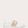 Donne Oca d'Oro Scarpe Estive | Sneaker Rockstud Untitled In Pelle Di Vitello Con Banda Metallica Donna Bianco/Rame 35.5