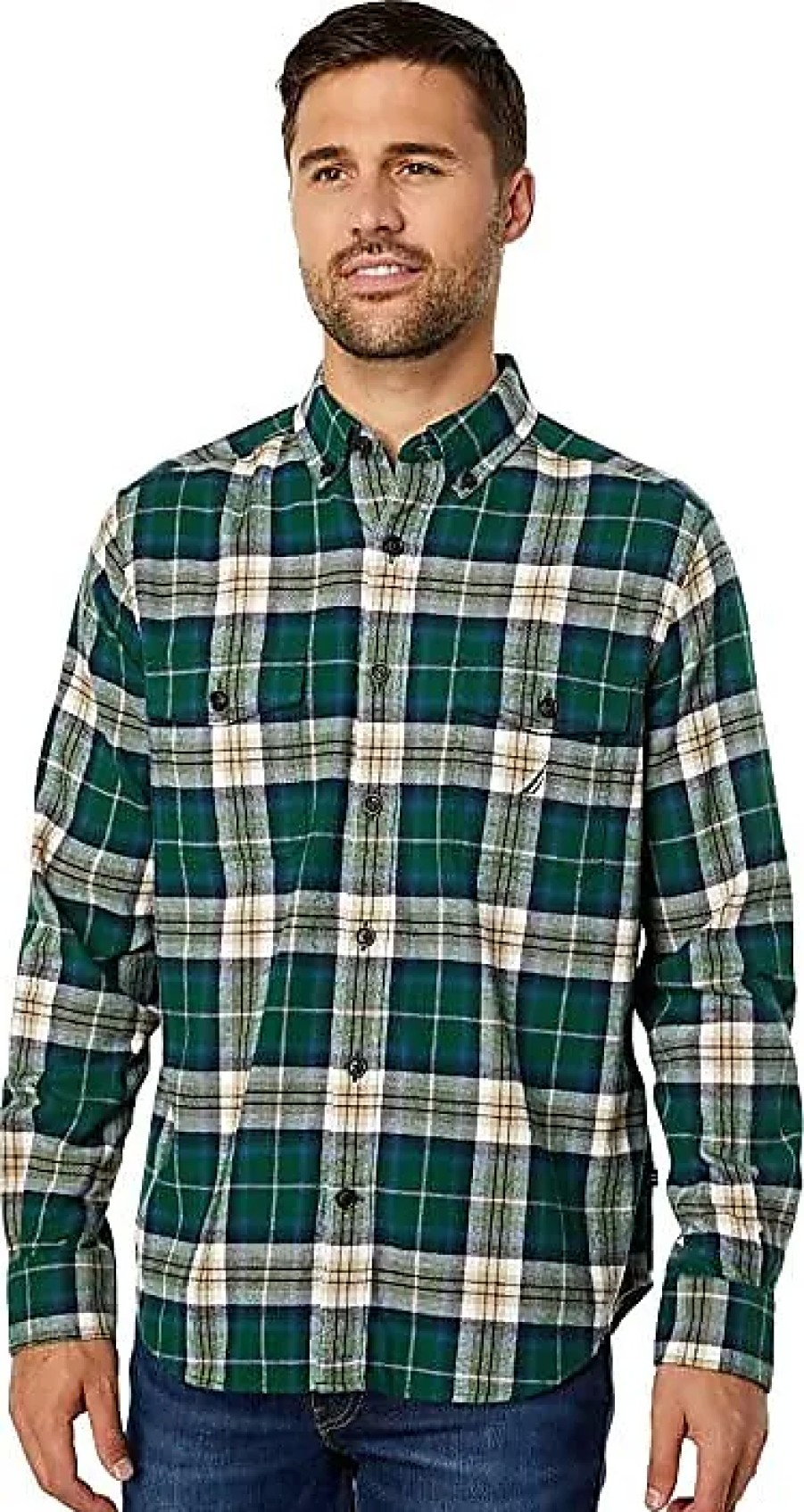 Uomini polo Ralph Lauren Camicie | Camicia Scozzese In Flanella Realizzata In Modo Sostenibile (Verde Marea) Abbigliamento Da Uomo