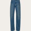 Donne Madre Jeans | Pantalone Uomo 5 Tasche In Denim Lavato Taglia 48