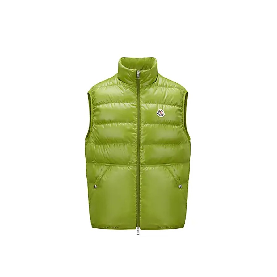 Uomini Moncler Gilet | Gilet In Piumino Aube Verde Taglia 1