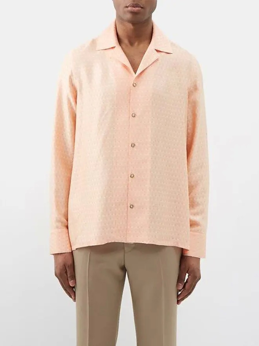 Uomini Paul Smith Camicie | La Camicia Giulio Jacquard-Twill - Uomo - Rosa