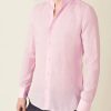 Uomini Coofandy Camicie | Camicia In Lino Versilia Rosa Chiaro