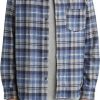 Uomini Luca Faloni Camicie | Apc Nuova Camicia Abbottonata In Flanella Di Misto Lana Scozzese Valeriana In Blu Iaa Su Nordstrom, Taglia X-Large