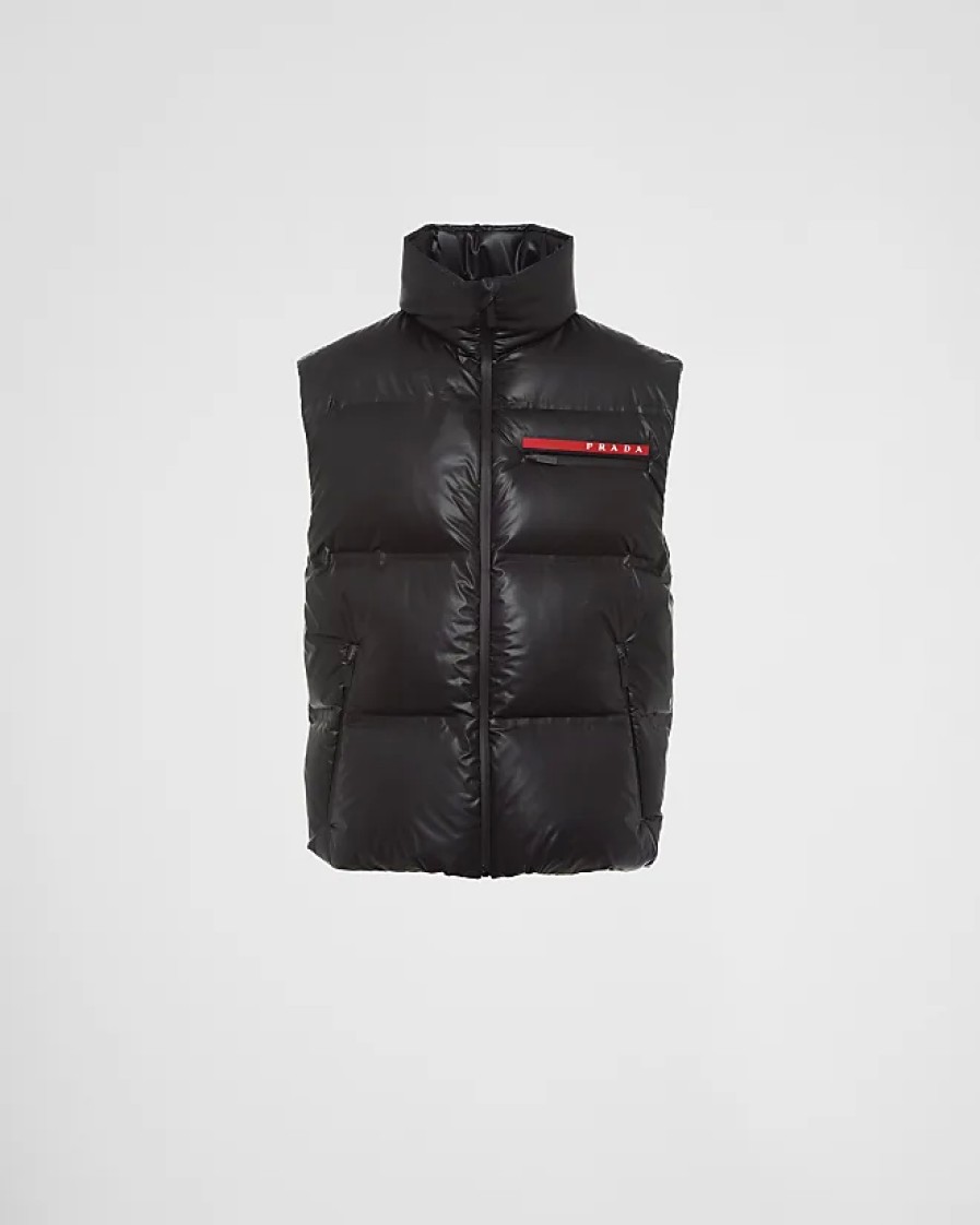 Uomini Moncler Gilet | Piumino Leggero In Re-Nylon