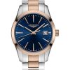 Donne Ferragamo Orologi | Orologio Da Polso Classico Conquest, 34 Mm In Bicolore/Blu Su Nordstrom