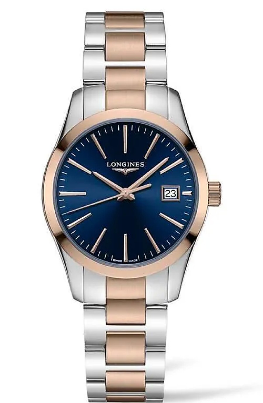 Donne Ferragamo Orologi | Orologio Da Polso Classico Conquest, 34 Mm In Bicolore/Blu Su Nordstrom