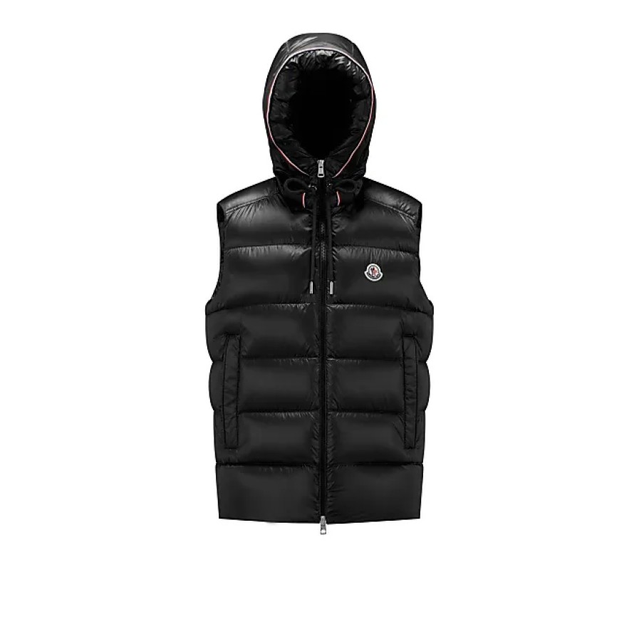 Uomini Moncler Gilet | Piumino Luiro Nero Taglia 5