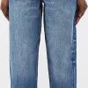 Donne Madre Jeans | Jeans Taper A Vita Alta In Misto Cotone Biologico - Donna - Blu Scuro