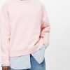 Donne Paul Smith Maglioni | Felpa Fierre Oversize In Jersey Di Cotone - Donna - Rosa Pallido