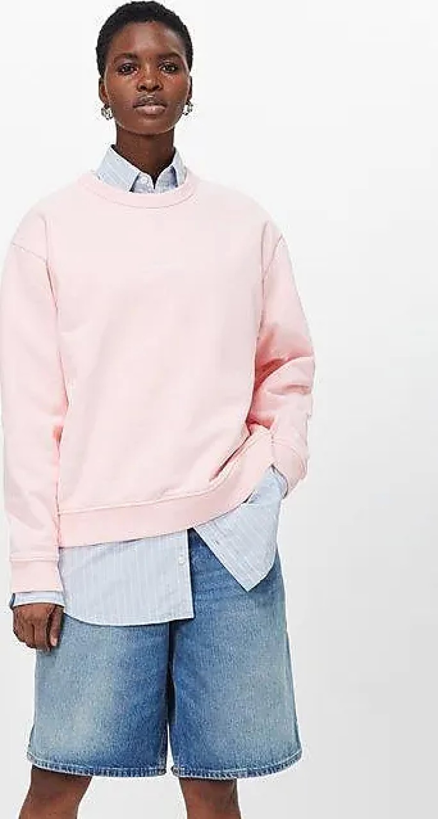 Donne Paul Smith Maglioni | Felpa Fierre Oversize In Jersey Di Cotone - Donna - Rosa Pallido