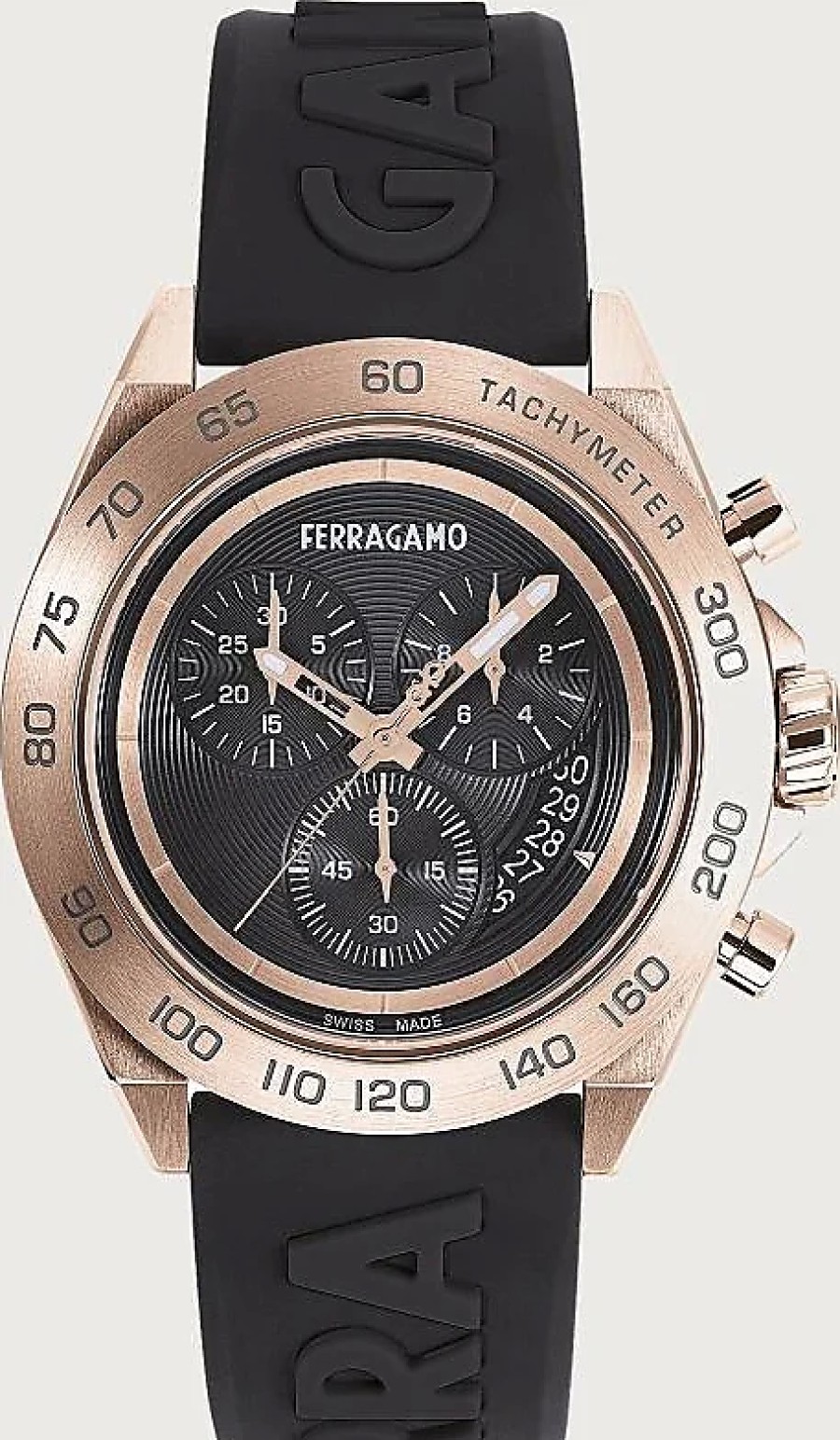 Donne Ferragamo Orologi | Orologio Uomo Ferragamo Urban Chrono Ip Rose Gold/Nero