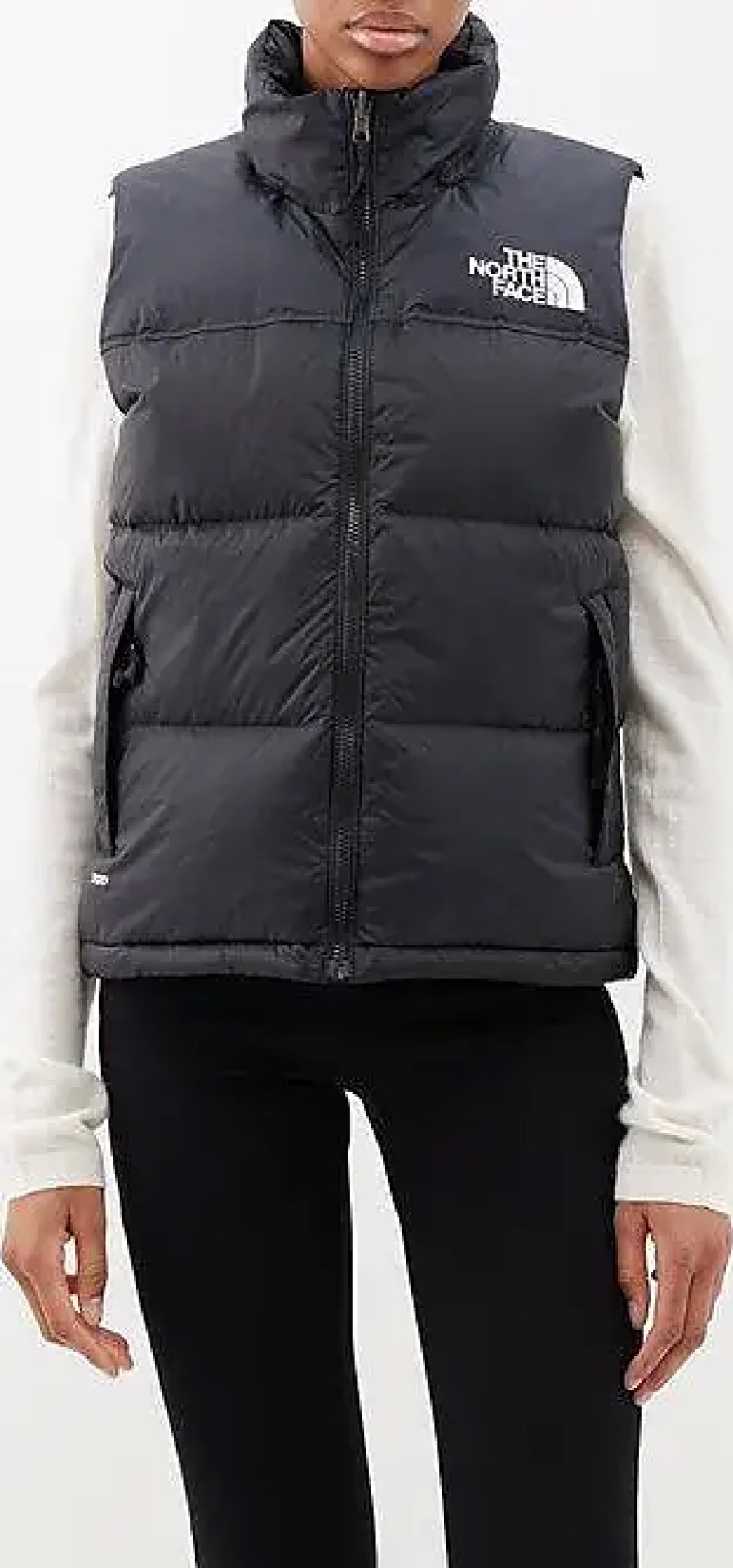 Donne Moncler Gilet | Gilet Trapuntato In Piumino Nuptse Retro 1996 - Donna - Nero