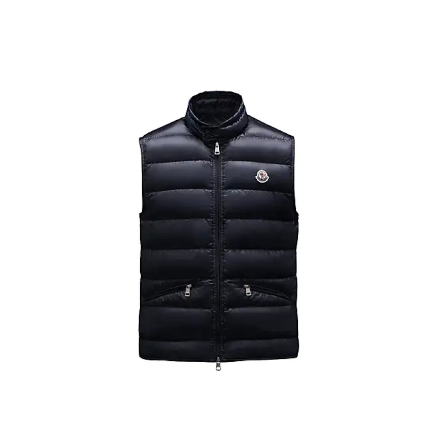 Uomini Moncler Gilet | Gilet In Piumino Gui Blu Taglia 4