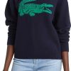 Donne Abbigliamento Vuori Maglioni | Maglione Girocollo In Cashmere E Lana Big Croc In 9Tl Marine/Roquette Su Nordstrom, Taglia 2